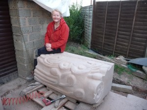 Ellistown Memorial in progress 2014 by Deborah Frith